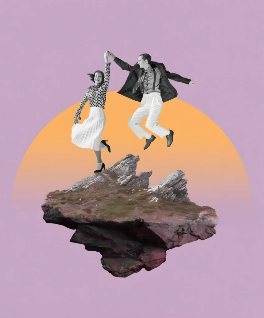 Financial Adviser - Debt - Mint Lane Man and woman dancing on a rock